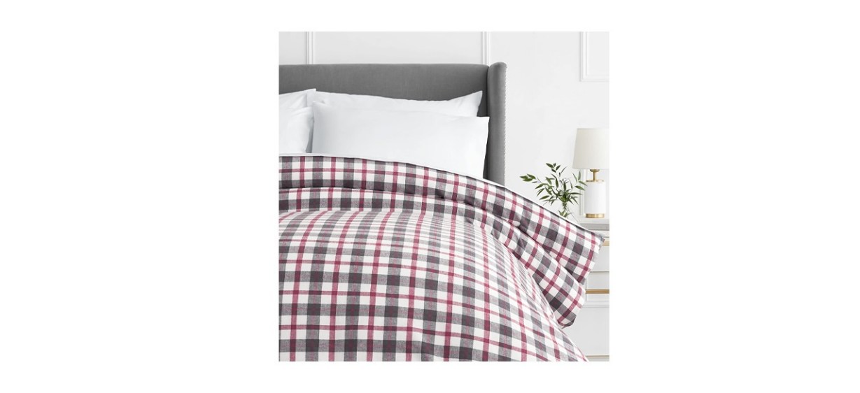 Pinzon 160-Gram Plaid Flannel Cotton Duvet Cover Pinzon 160-Gram Plaid Flannel Cotton Duvet Cover