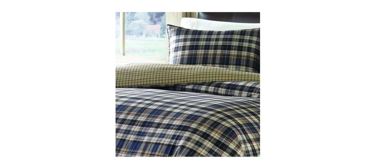 Eddie Bauer Home Port Gamble Collection Plaid Duvet Cover & Sham Set Eddie Bauer Home Port Gamble Collection Plaid Duvet Cover & Sham Set