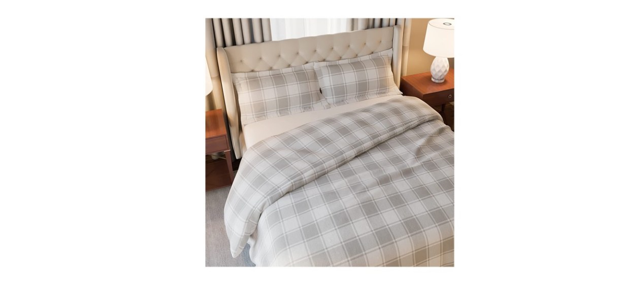 Mellanni 3-Piece 100% Cotton Flannel Duvet Cover Set Mellanni 3-Piece 100% Cotton Flannel Duvet Cover Set
